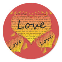 Love 1 Corinthians 13 Hearts stickers