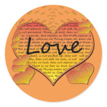Love 1 Corinthians 13 Hearts stickers