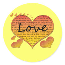Love 1 Corinthians 13 Hearts stickers