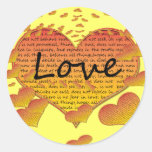 Love 1 Corinthians 13 Hearts Sticker