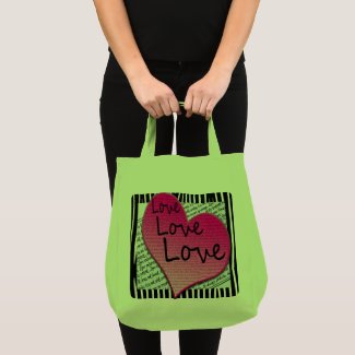 Love 1 Corinthians 13 Zebra Hearts Reusable Bag bag