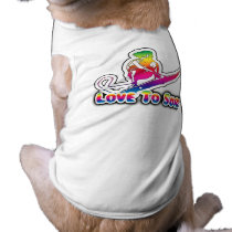Love 2 Surf pet clothing by CreativeColours Love 2 Surf pet clothing