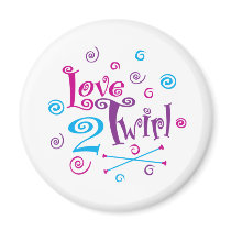 Love 2 Twirl Refrigerator Magnet