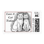 LOVE A CAT TODAY POSTAGE STAMP