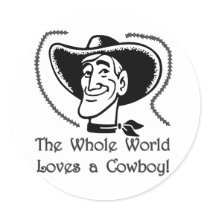 Love a Cowboy stickers by Peacock_Cards Love a Cowboy stickers