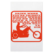 Love A Good Woman & Ride Till Ya Die Personalized Stationery