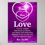 Love A Heavenly Flame Poster-Customize