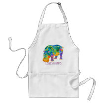 Love A HIPPO Aprons