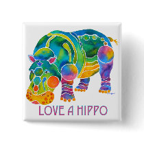 Love A HIPPO Pin