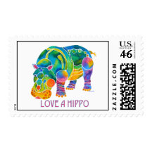 Love A HIPPO Stamp