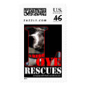 Love a Rescued Animal postage by caserta Love a Rescued Animal postage