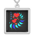 LOVE Abstract Art Design Image Necklace