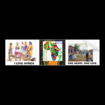 love africa, woman of african 2, NJAIRA, I LOVE... bumper stickers