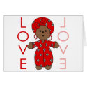 Love - African Doll cards by dollfriends Love - African Doll cards