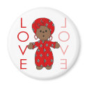 Love - African Doll magnets by dollfriends Love - African Doll magnets
