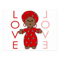 Love - African Doll postcards