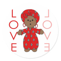 Love - African Doll stickers