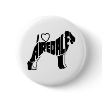 LOVE AIREDALES BUTTON