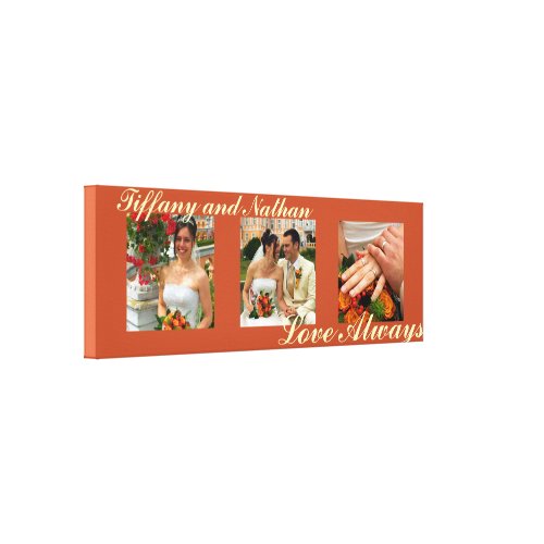 Love Always custom triptych photo art red canvas wrappedcanvas