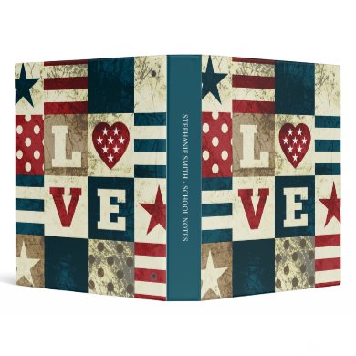 Love America Patriotic 1&quot; Avery Binder
