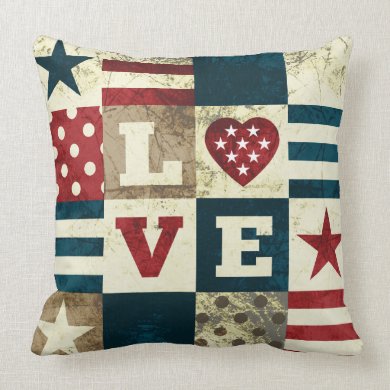 Love America Patriotic MoJo Pillow