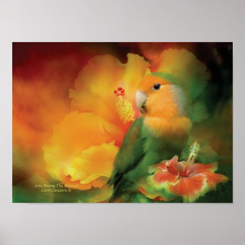 Love Among The Hibiscus Art Poster/Print print