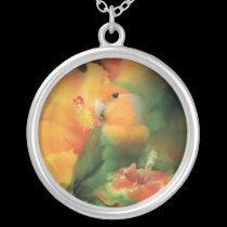 Love Among The Hibiscus Wearable Art Necklace necklaces