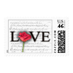 Love and a rose postage