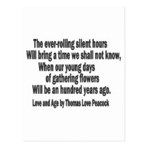 Love and Age Quote Postcard
