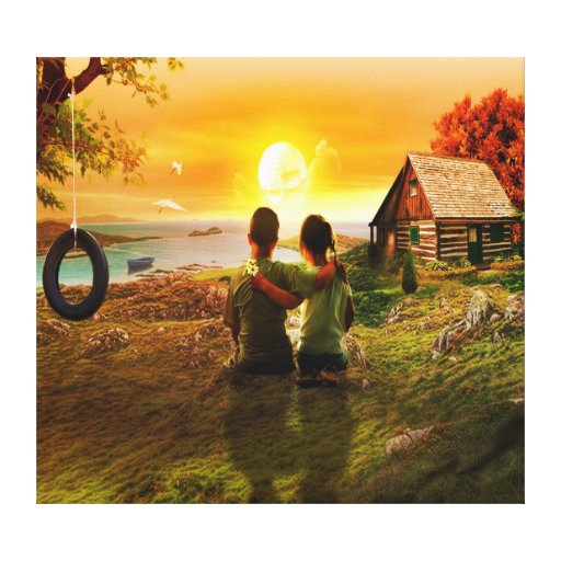 Love and Childhood Friendship Wall Canvas Prints