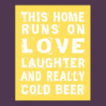 Love and Cold Beer Poster posters