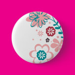 Love and Flowers Button