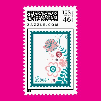 Love and Flowers Stamp Zazzle_stamp
