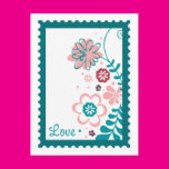 Love and Flowers Postcard