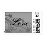 Love And Flowers Wedding Postage Stamp