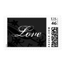 Love And Flowers Wedding Postage Stamp