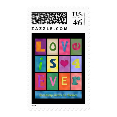 Love and Friendship Postage Stamp by PennyCork