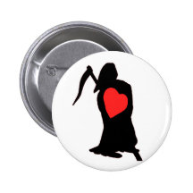 Love and Hate, Life and Death, Reaper, Red Heart ( Button