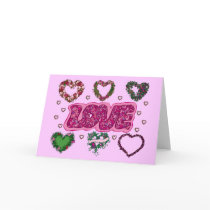 Love and Heart Wreaths cards by DoodleBugTees Love and Heart Wreaths cards