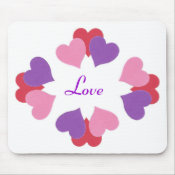 Love and Hearts Mousepad mousepad