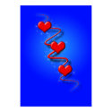 Love and Hearts on Blue posters