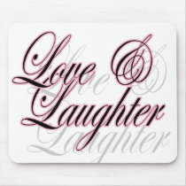 Love and laughter cute mousepad for girls by loveandlight Love and laughter cute mousepad for girls