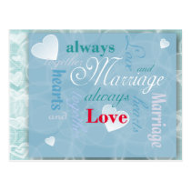 Love and Marriage Postcard postcards