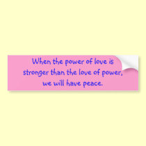 Love and Peace bumper stickers by Oceana Love and Peace bumper stickers