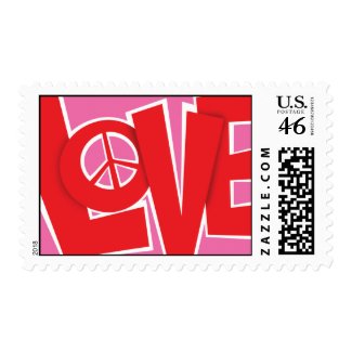 Love and Peace Postage Stamps stamp