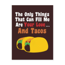 Love and Tacos postcards