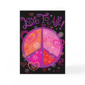 Love and the Peace Sign Valentine's Card card