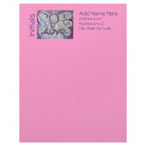 Love Angel Word Custom Letterhead Stationery Set