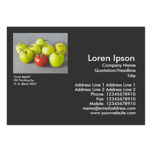 Love Apple Business Card Templates (back side)