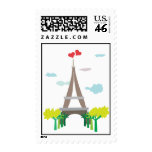 Love at Eiffel Tower Stamps